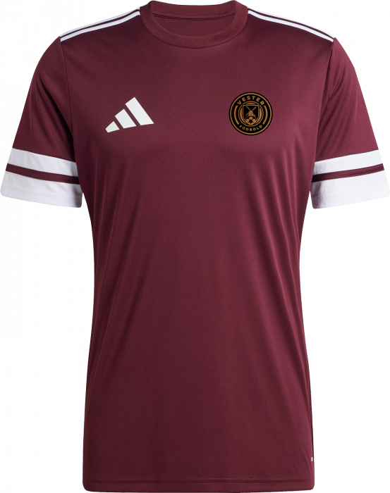 Adidas - Vester Fodbold Spilletrøje - Maroon & hvid