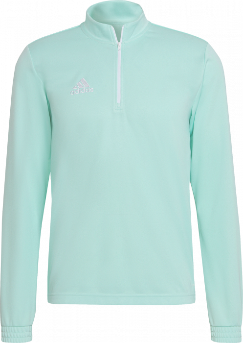 Adidas - Entrada 22 Træning Top With Half Zip Jr - Clear Mint & weiß
