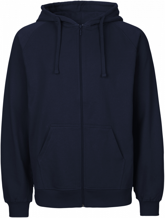 Neutral - Organic Cotton Hoodie With Full Zip Men - Marine