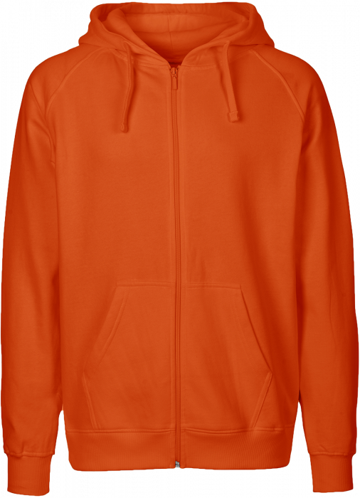 Neutral - Organic Cotton Hoodie With Full Zip Men - Orange